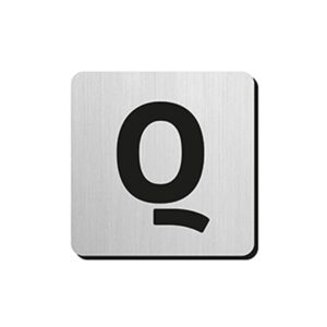 JNF - PIKTOGRAM PÍSMENO "Q" - IN.34.300 - 75 mm - nalepovacie