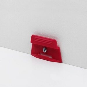 Úchyt na soklové lišty Parador SL4, SL5, SL18, červený plastový 475751 (24 ks/bal + skrutky + hmoždinky)