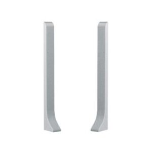 Prvky Cezar LP59 Striebro - Ukončenie ľavé+pravé k AL soklovej lište 59 mm (1+1 ks/bal)