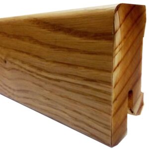 Lišta soklová dyha Dub European lak hranatá clipová, nosič smrek 50x17,5x2500 mm