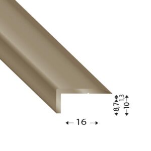Profil AL ukončovací "L" schodový 16x8,7 mm, elox Titan, 2,7 m, 16100 EO, AK Profile