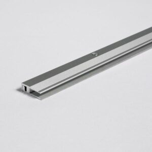 End profile in aluminium for Design flooring coverings Silver, floor coverings 4-9 mm silver 1744328 1000x22x7 mm