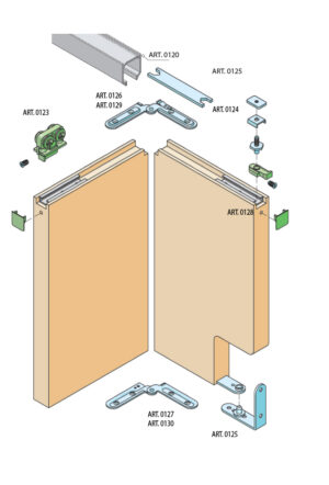 SC - POSUVNÝ SYSTÉM 100 FOLDING DOOR 60 KG