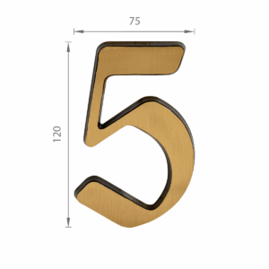 SS - DOMOVÁ ČÍSLICA  "5" -  120 mm