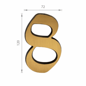SS - DOMOVÁ ČÍSLICA  "8" -  120 mm