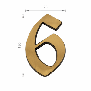 SS - DOMOVÁ ČÍSLICA  "6" -  120 mm