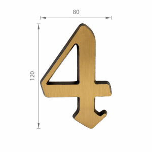 SS - DOMOVÁ ČÍSLICA  "4" -  120 mm