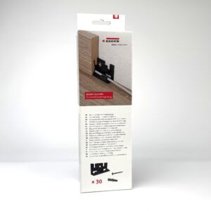 Úchyt na soklové lišty Egger hranaté 6 a 8 cm, CLIP HOLDER (30 ks/bal + skrutky + hmoždinky)