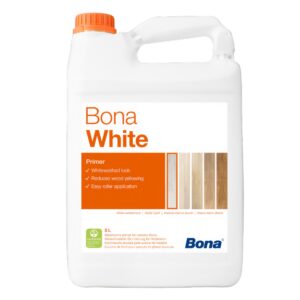 Lak Bona WHITE biely 5 L 1-zložkový základný PU/akrylát na vodnej báze