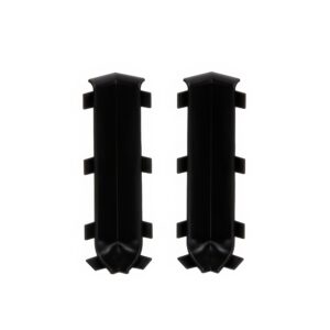 Prvky Cezar LP80 Čierna RAL9005 - Roh vnútorný k AL soklovej lište 80 mm (2 ks/bal)