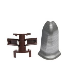 Prvky Cezar PREMIUM Classic Striebro (brúsený hliník) M201 - Roh vonkajší+KRAB