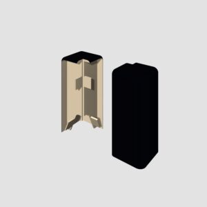 Prvky Egger 58 "cubical" Universal čierne - Roh vonkajší 1839879 (2 ks/bal)