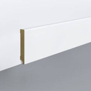 Lišta soklová Egger 100 hranatá "Cubical" L201 RAL9016 MDF fólia Biela pretierateľná 100x18x2400 mm