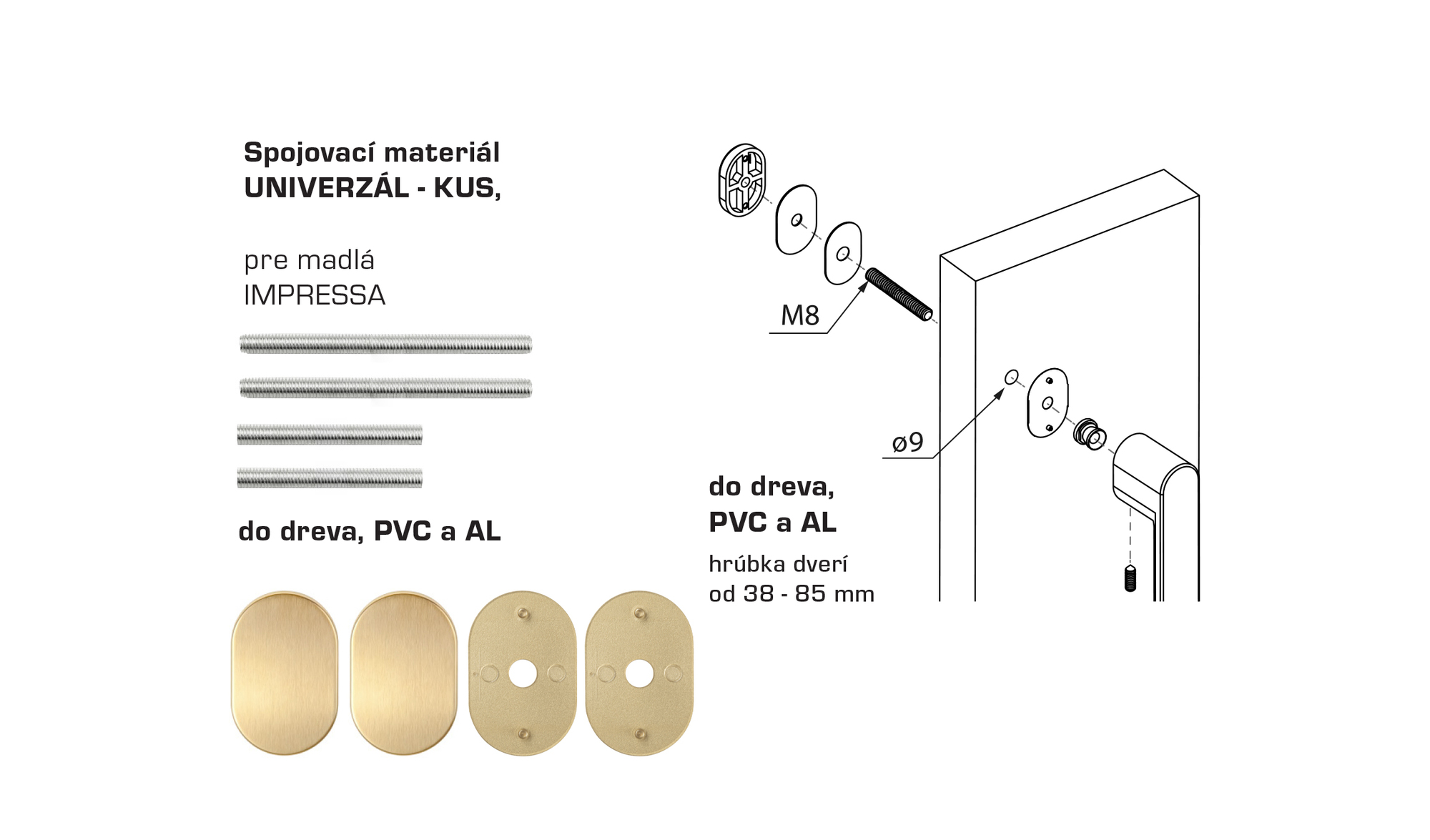 MPK - IMPRESSA Spojovací materiál UNIVERZÁL pre MADLO ks